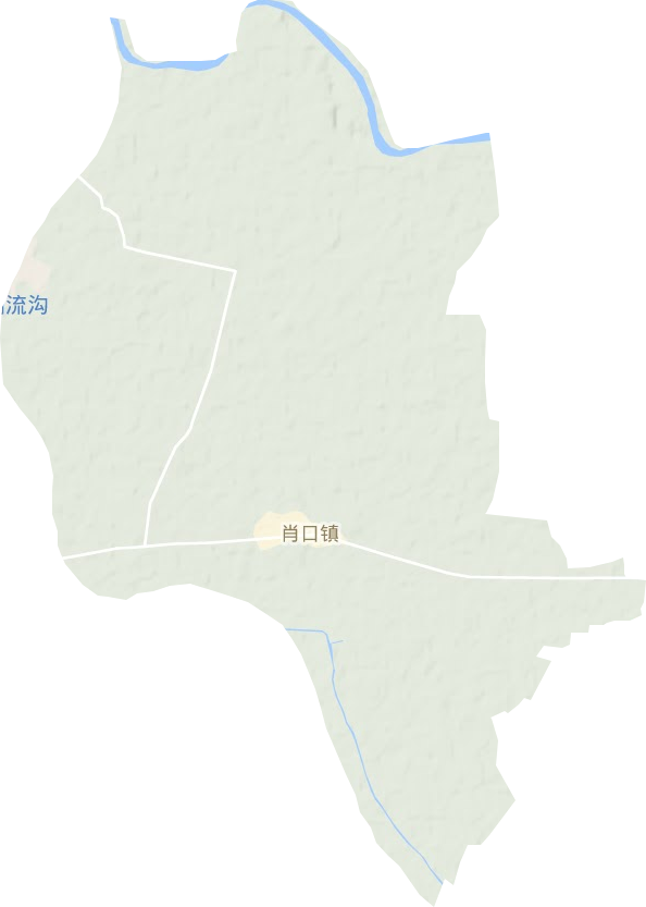 肖口镇地形地图