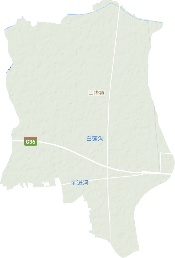 三塔镇地形地图