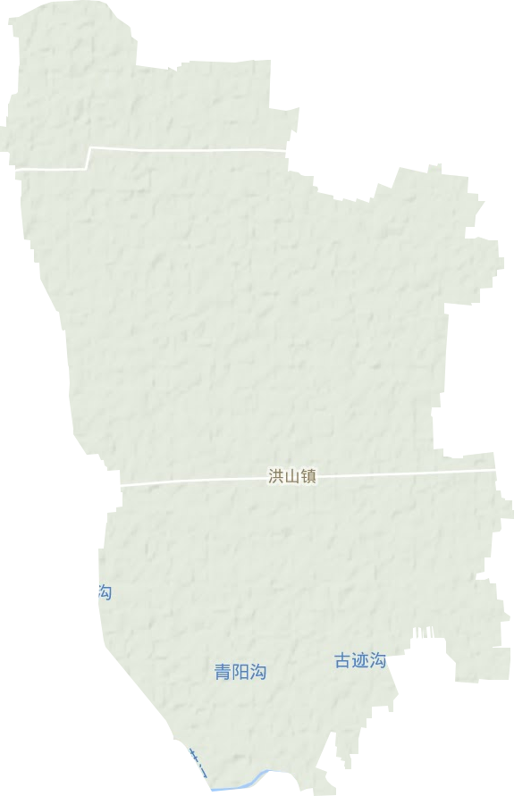 洪山镇地形地图