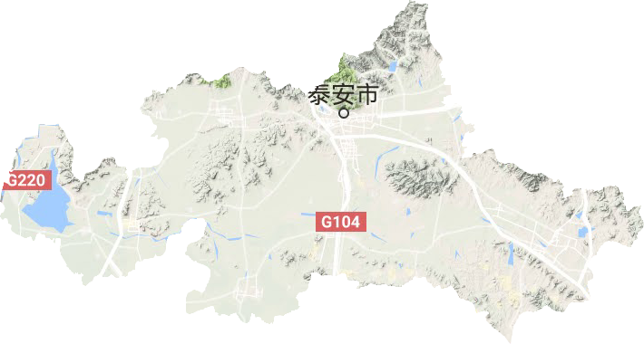 泰安市地形地图