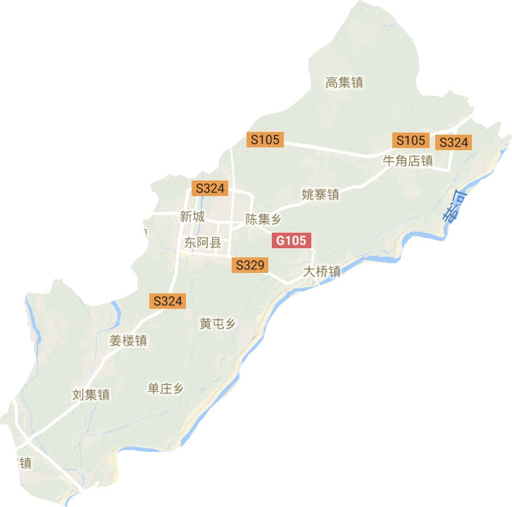 东阿县地形地图