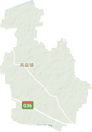 高庙镇地形地图