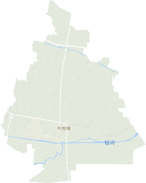 中岗镇地形地图