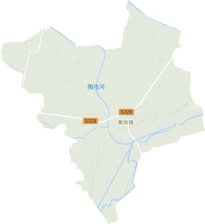 黄岗镇地形地图