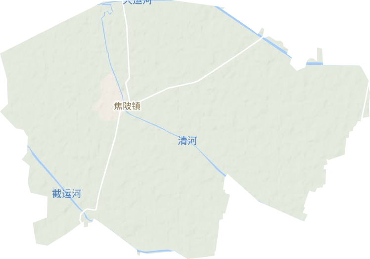 焦陂镇地形地图