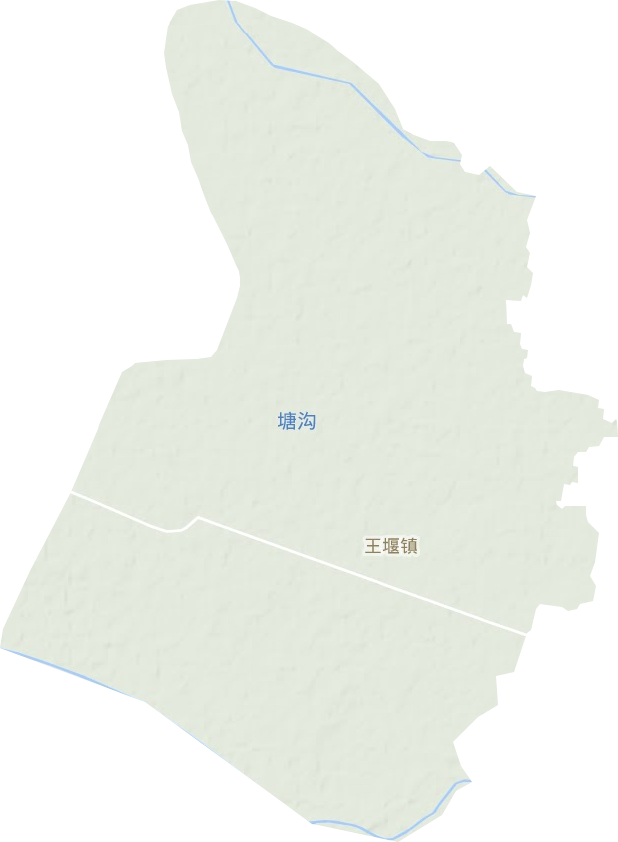 王堰镇地形地图