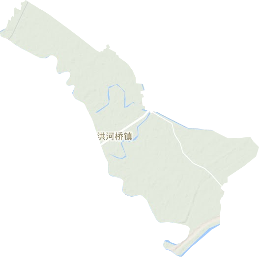 洪河桥镇地形地图