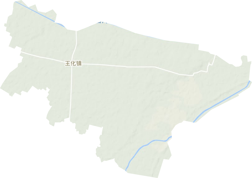 王化镇地形地图