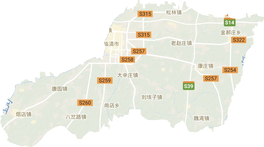临清市地形地图