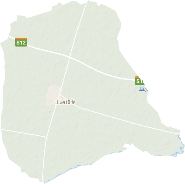王店孜乡地形地图