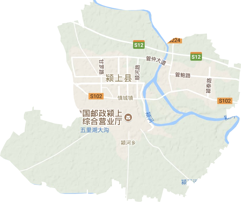慎城镇地形地图