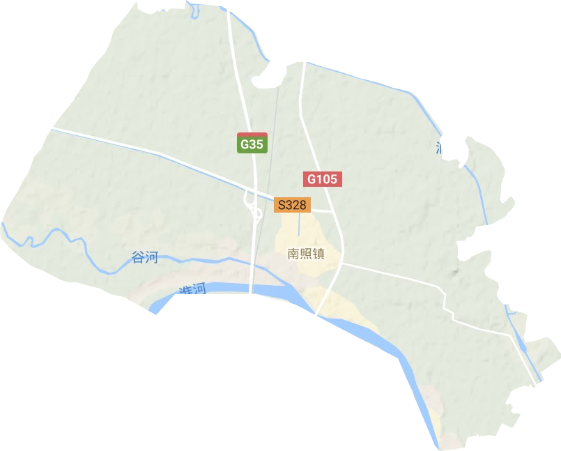 南照镇地形地图