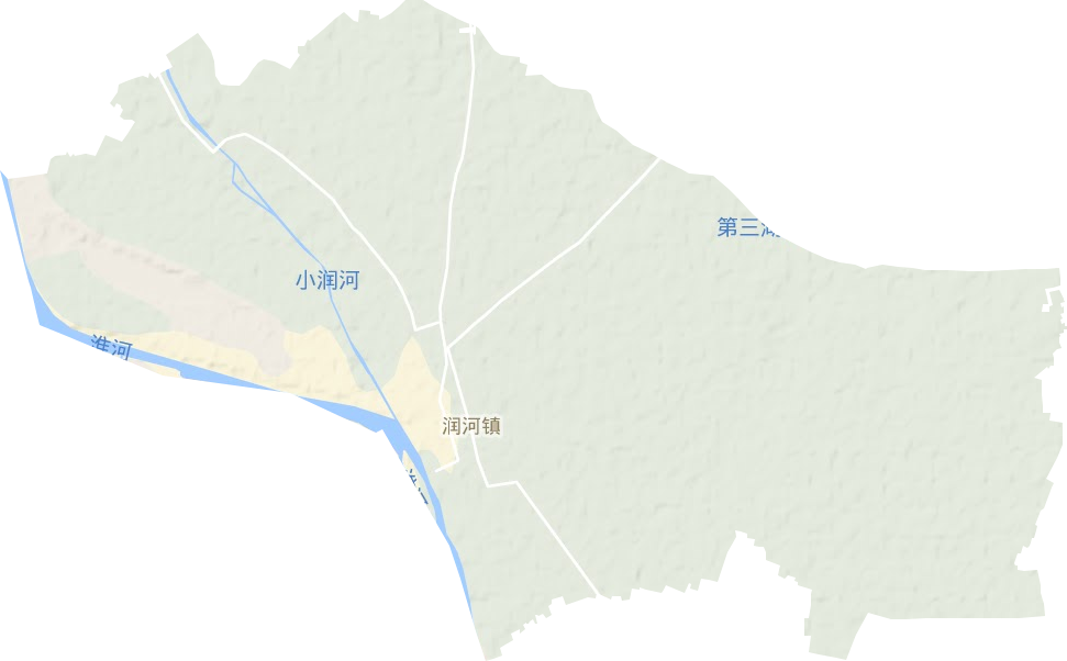 润河镇地形地图
