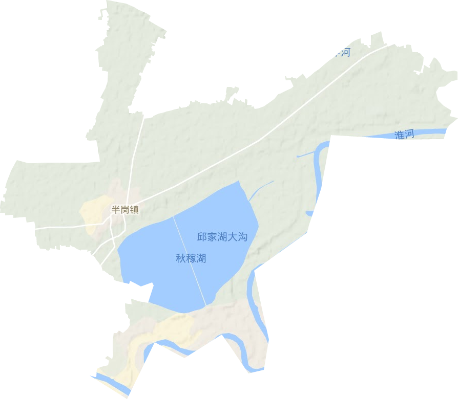 半岗镇地形地图