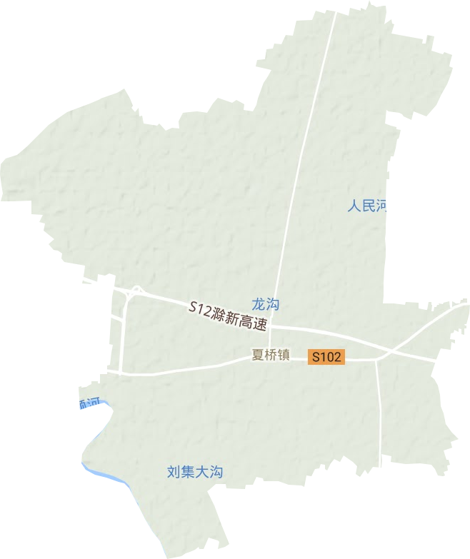 夏桥镇地形地图