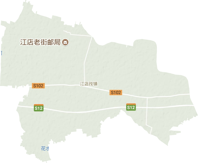 江店孜镇地形地图