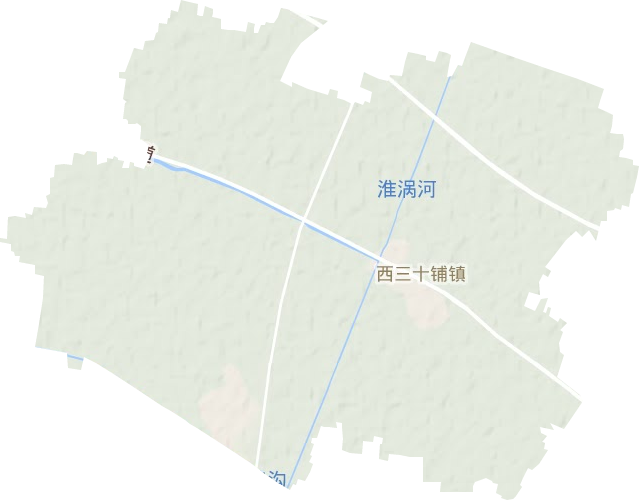 西三十铺镇地形地图