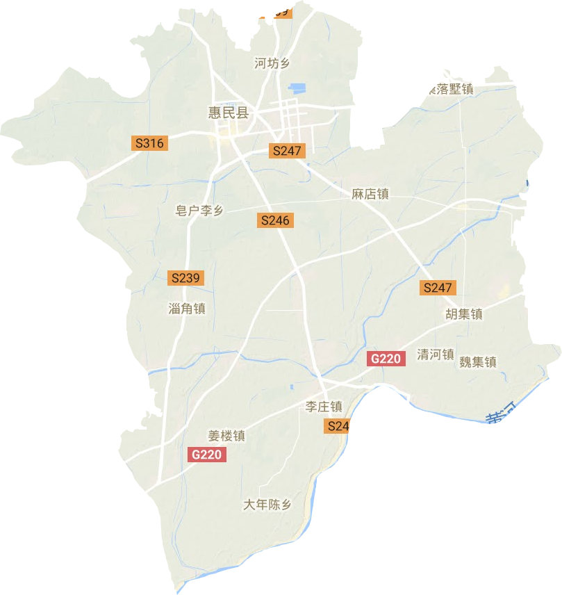 惠民县地形地图
