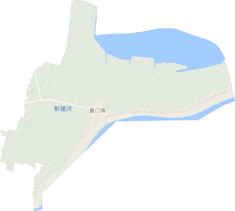 鲁口镇地形地图