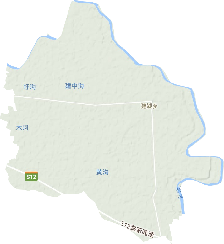 建颍乡地形地图