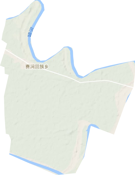 赛涧回族乡地形地图