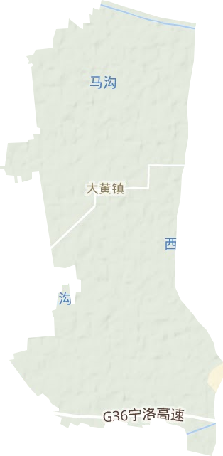 大黄镇地形地图