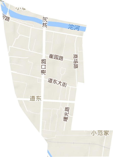道东街道地形地图