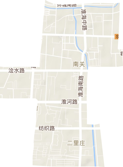 南关街道地形地图