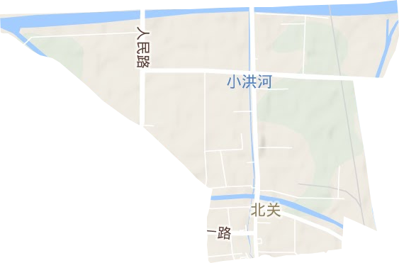 北关街道地形地图