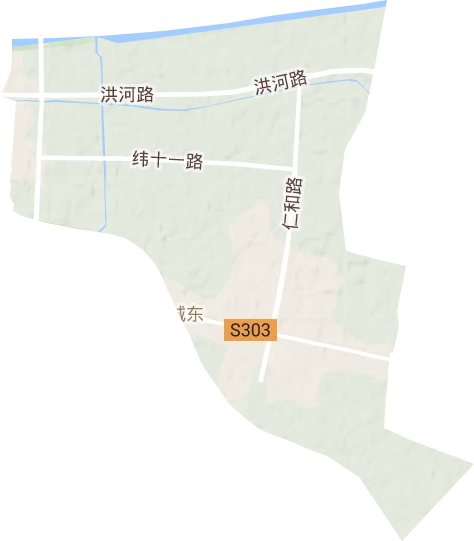 城东街道地形地图