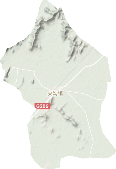 夹沟镇地形地图