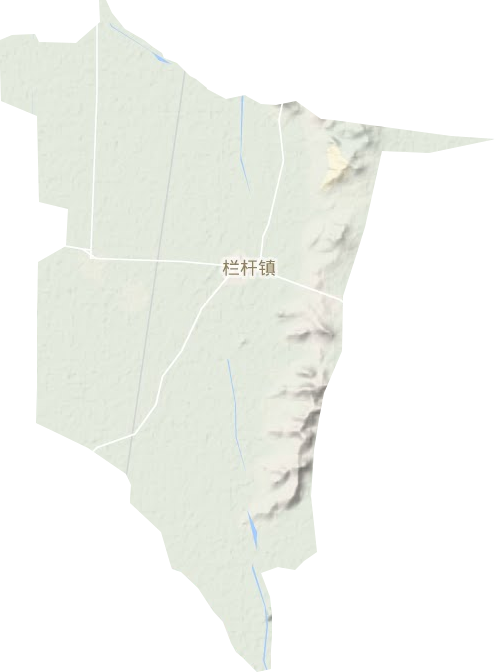 栏杆镇地形地图