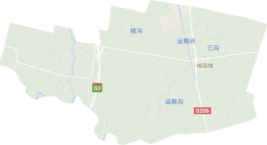 桃园镇地形地图