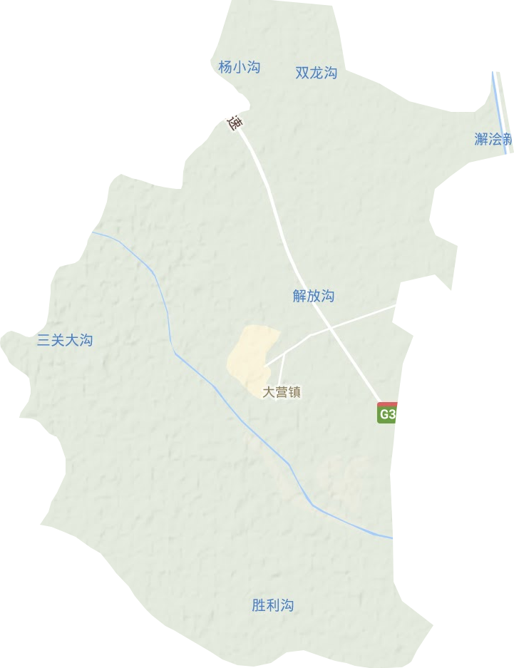 大营镇地形地图