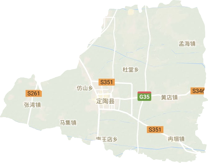 定陶区地形地图