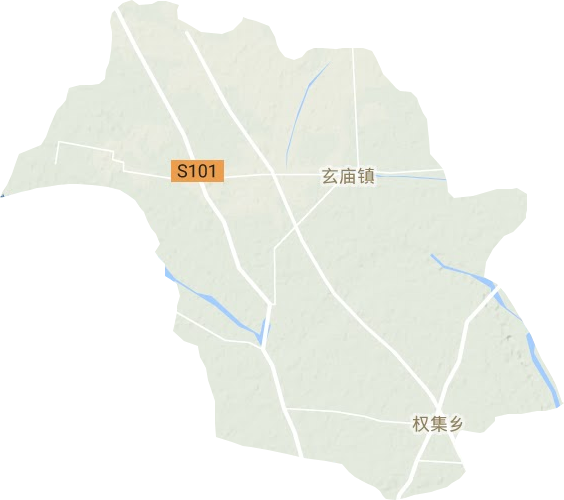玄庙镇地形地图
