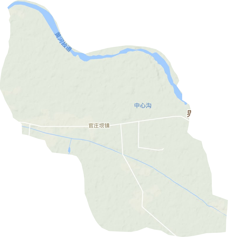 官庄坝镇地形地图