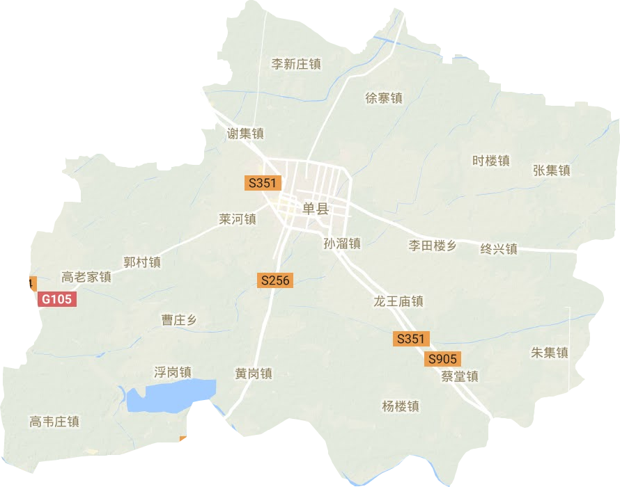单县地形地图