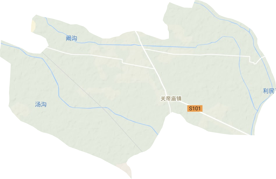 关帝庙镇地形地图