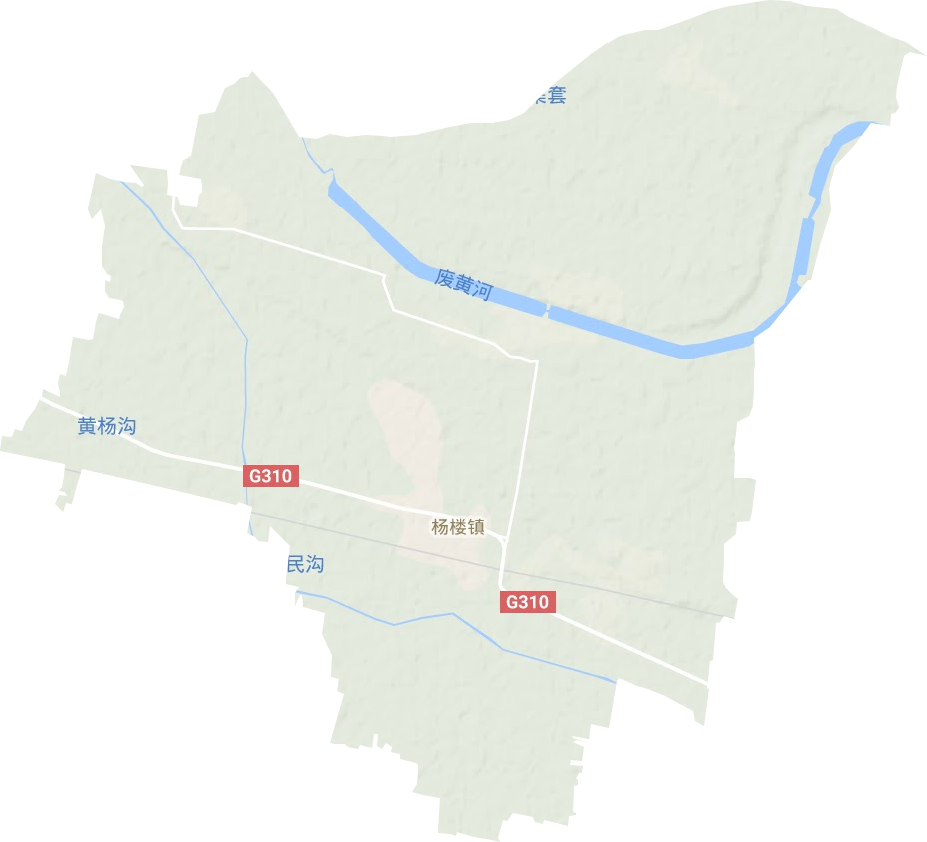 杨楼镇地形地图