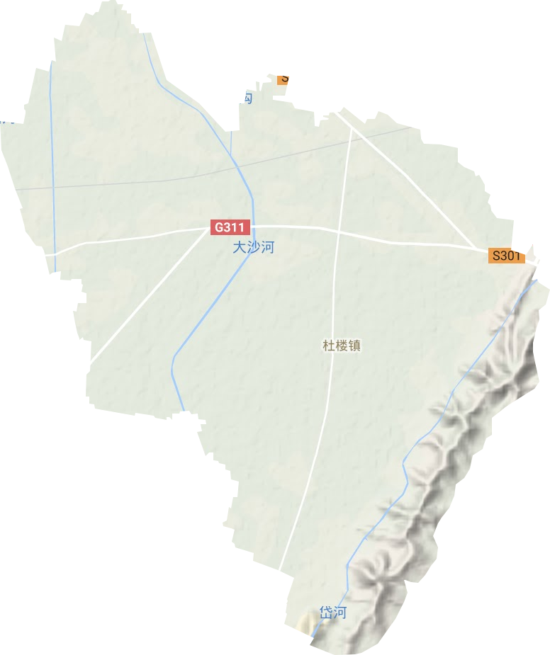 杜楼镇地形地图