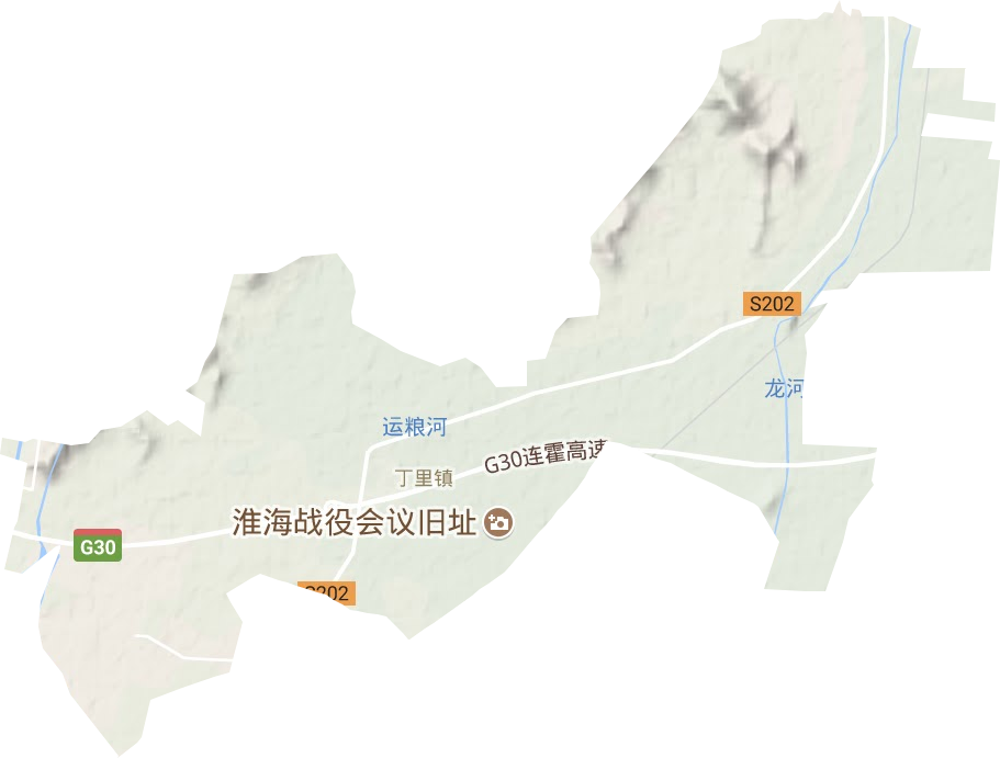 丁里镇地形地图