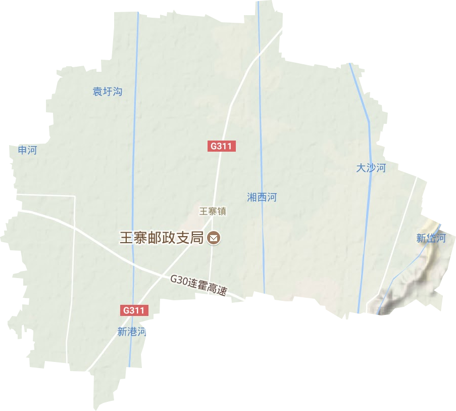 王寨镇地形地图