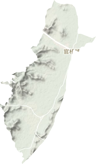 官桥镇地形地图