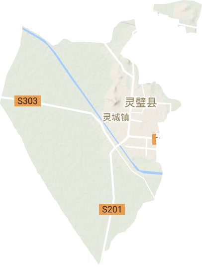 灵城镇地形地图