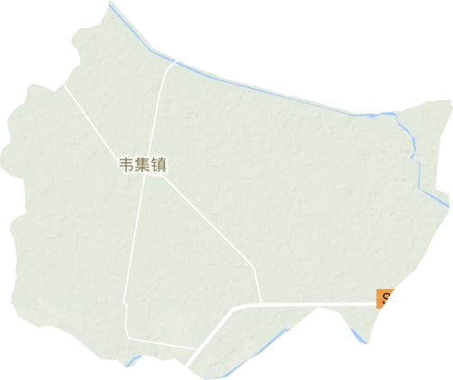韦集镇地形地图