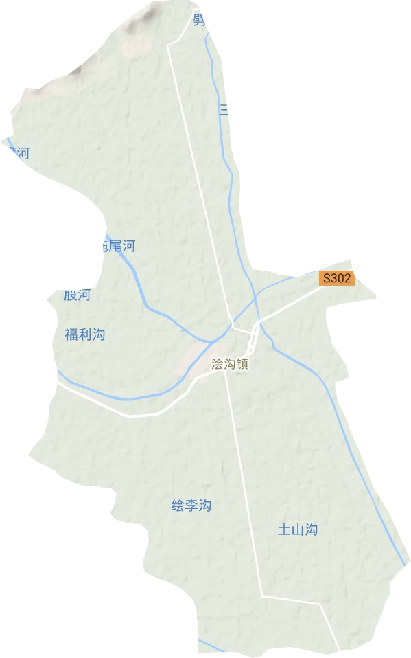浍沟镇地形地图