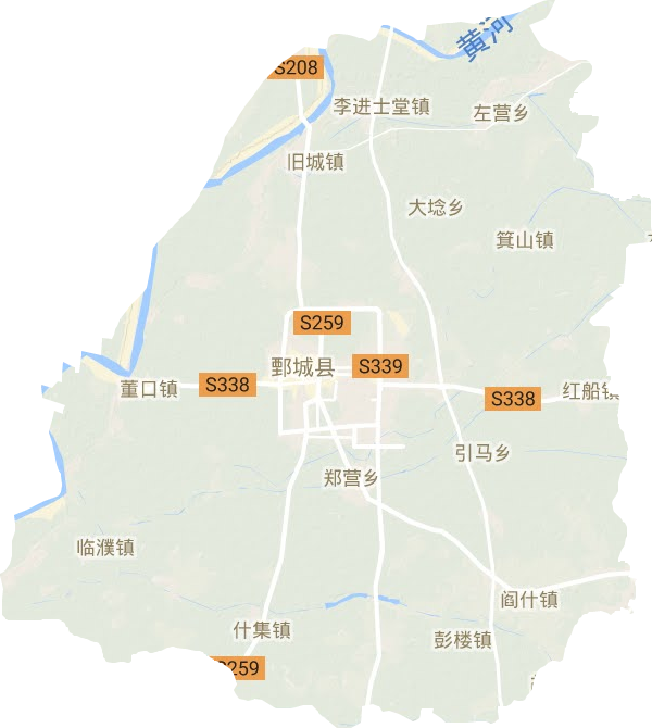 鄄城县地形地图