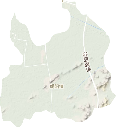 朝阳镇地形地图