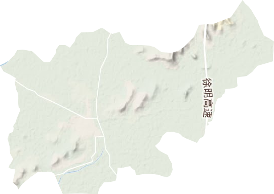渔沟镇地形地图